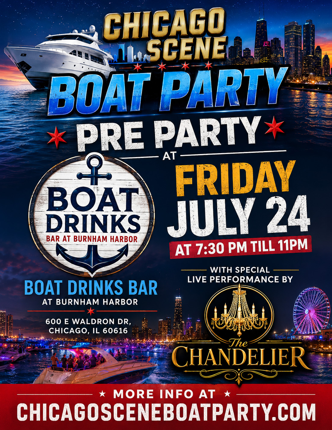 Chicago Scene Boat Party event